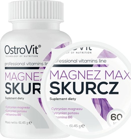 Supliment alimentar, Magneziu, Potasiu, Vitamina B6, OstroVit Magnez Max - 60 comprimate (60 doze)