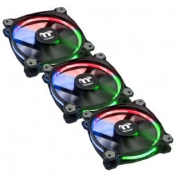 Pachet 3 ventilatoare PC Thermaltake CL-F051-PL14SW-A, + Hub, Riing 14 RGB, 140 x 140 x 25 mm