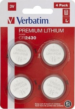 Pachet de 4 baterii Verbatim Premium CR2430