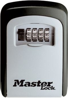 Pachet format din Cutie metalica pentru chei Master Lock 5401EURD, cifru mecanic, 115 x 85 mm Metal si Organizator chei tip briceag pentru buzunar 2-12 chei