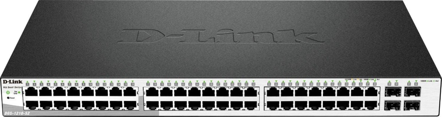 Pachet Switch D-Link DGS-1210-52, 48 x 10/100/1000 + 48 cabluri retea 2m