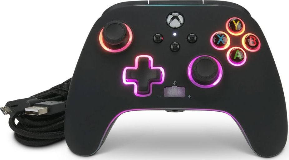 Controller PowerA EnWired Cu fir pentru Xbox Series X/S, Xbox One, PC, 3,5 mm Spectra Infinity