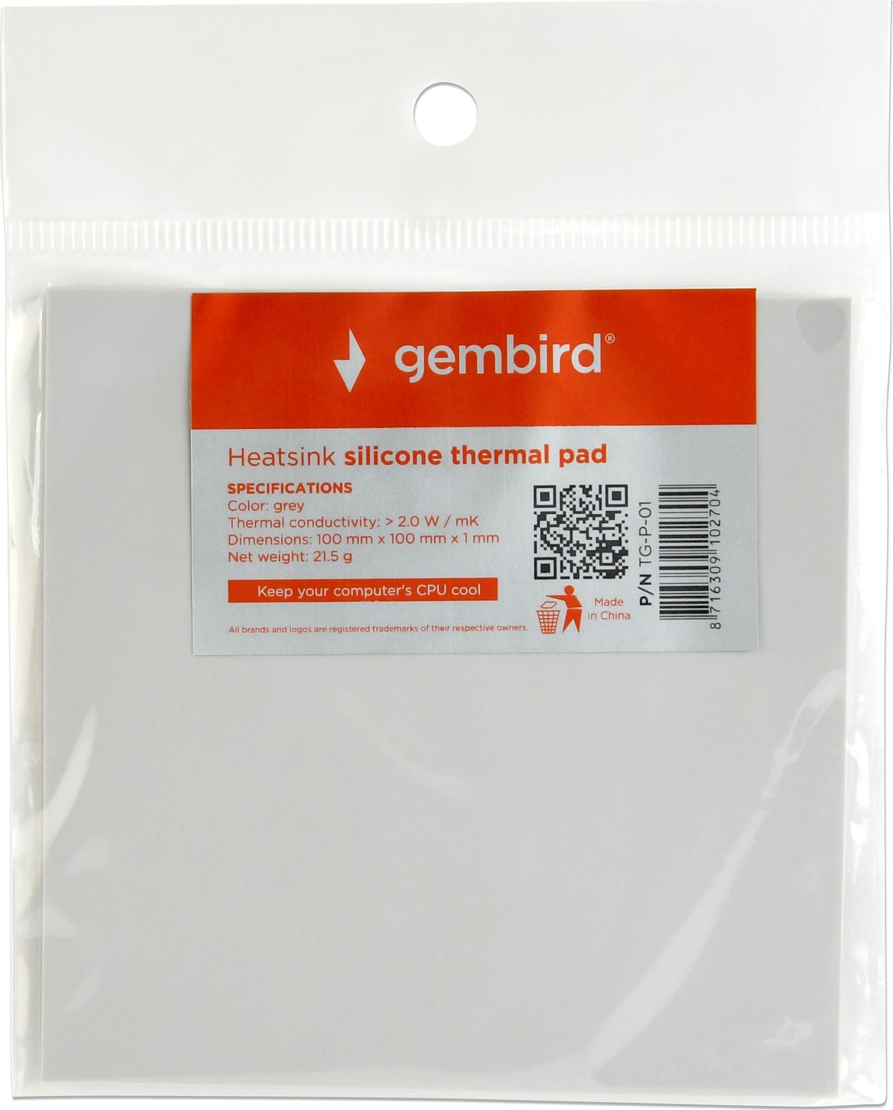 Paste Termice - Pad Siliconic Gembird TG-P-01