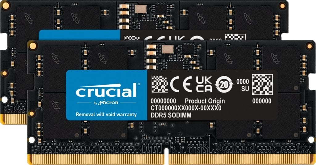 Pamięć Crucial Crucial DDR5-5600 Kit 32GB 2x16GB SODIMM CL46 (16Gbit)