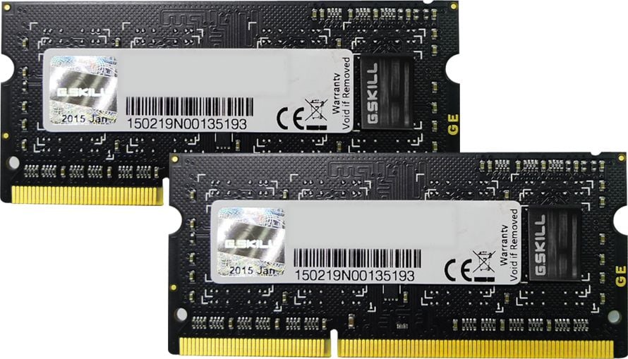 Pamięć do laptopa G.Skill SODIMM, DDR3, 8 GB, 1066 MHz, CL7 (F3-8500CL7D-8GBSQ)
