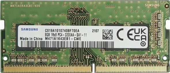 Memorie pentru laptop Samsung SODIMM, DDR4, 8 GB, 3200 MHz, CL22 (M471A1K43EB1-CWE)