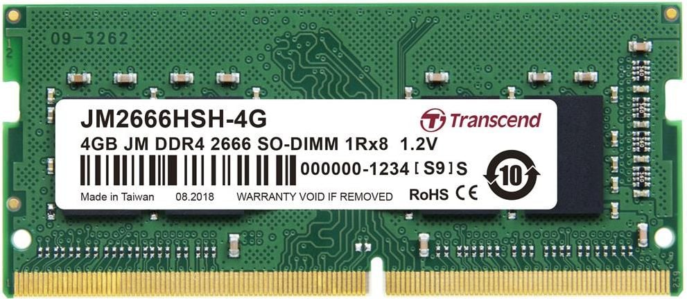 Memorii Notebook - Memorie laptop Transcend JM 4GB DDR4 2666 Mhz,  SO-DIMM,JM2666HSH-4G