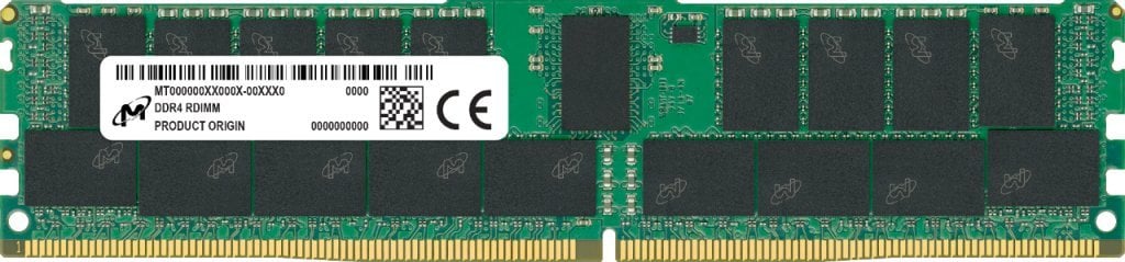 Pamięć Micron Micron DDR4 RDIMM 32GB 2Rx4 3200 CL22 1.2V ECC