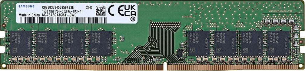 Pamięć Samsung Samsung UDIMM non-ECC 16GB DDR4 1Rx8 3200MHz PC4-25600 M378A2G43CB3-CWE