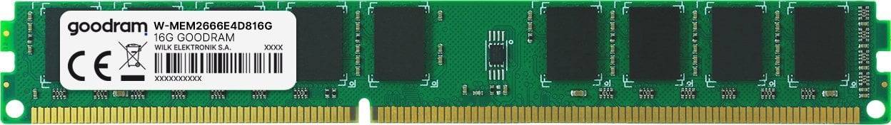 Memorie pentru server GoodRam DDR4, 16 GB, 2666 MHz, CL19 (W-MEM2666E4D816G)