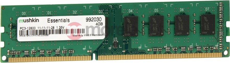 Pamięć serwerowa Mushkin DIMM 4 GB DDR3-1600 (992030, Essentials-Seria)