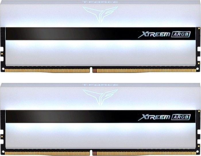 Memorie TeamGroup T-Force Xtreem ARGB White 16GB (2x8GB) DDR4 3600MHz CL18 1.35V Dual Channel Kit