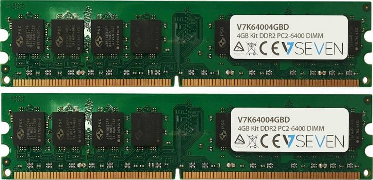 Memorii - Memorie RAM V7, V7K64004GBD, 2X2GB, KIT, DDR2, 800 MHZ, CL6