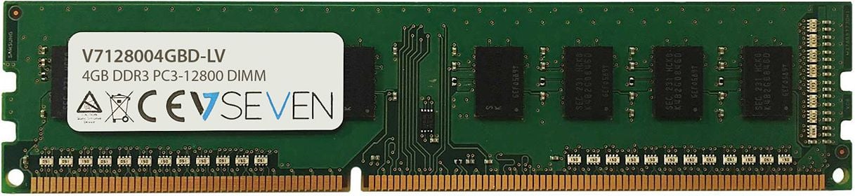 Memorie RAM V7, V7128004GBD-LV, 4GB (1x4GB), DDR3, 1600MHz, CL11, 1.35V