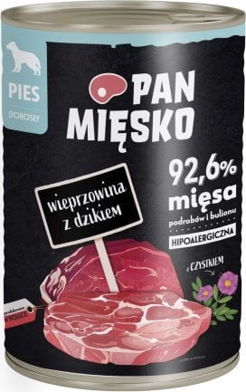 Pan Miesko Mancare umeda pentru caini Carne de porc cu mistret (adult) 400g