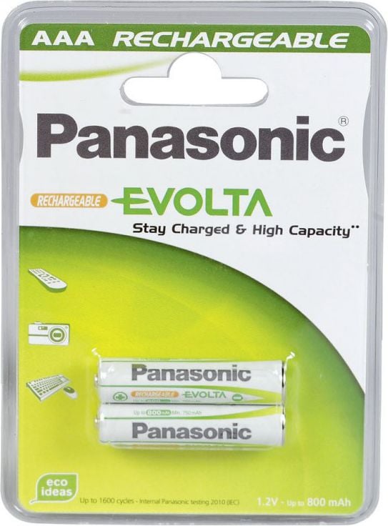 Baterie reîncărcabilă Panasonic Evolta AAA / R03 800mAh 2 buc.