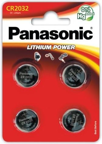 Baterie Panasonic CR2032 3V litiu set 4 buc CR-2032EL/4BP