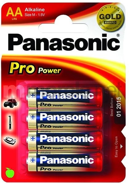 Baterii Panasonic Alkaline Pro Power LR6PPG/4BP, blister 4 buc