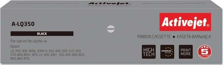 Riboane imprimante - Panglică Activejet pentru imprimantă înlocuiește Epson S015633 negru (A-LQ350)