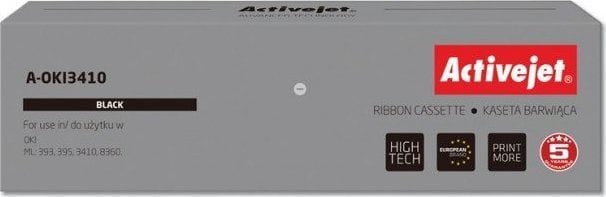 Riboane imprimante - Panglică de cerneală Activejet Activejet A-OKI3410 (înlocuire OKI 9002308 Supreme negru)