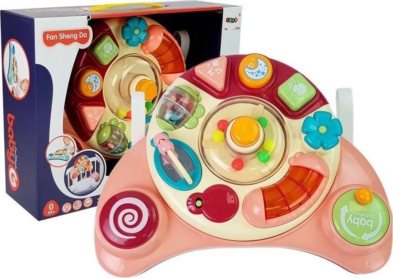 Panou interactiv Lean Sport Jucărie pentru copii Muzică Sunete de animale Roz (8499)