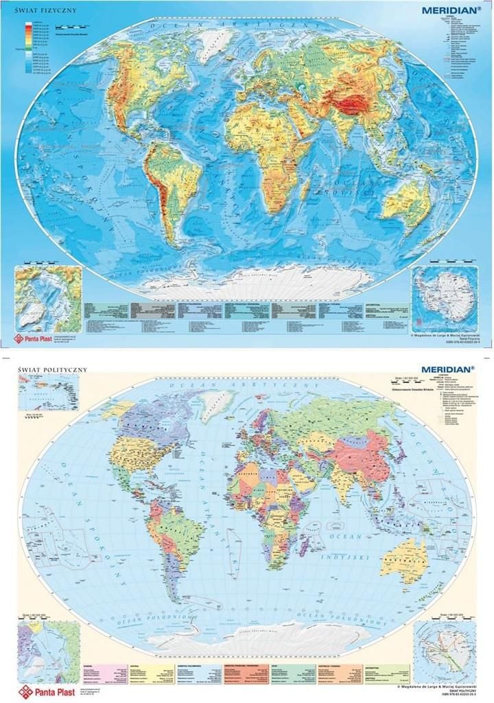 Panta Plast Suprafață cu două fețe cu o hartă a lumii - 196088