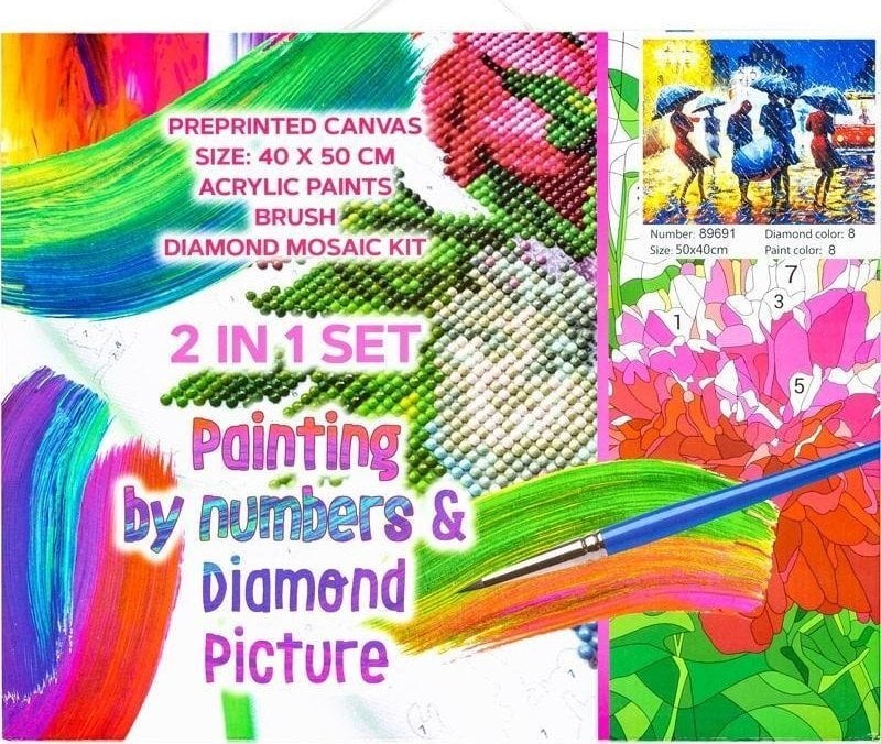 Set Panta Plast 2in1: mozaic diamant, panza 40x50 89691