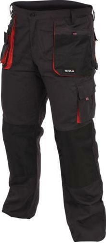 Pantaloni de lucru YATO, marime L/XL, cu 9 buzunare, culoare negru