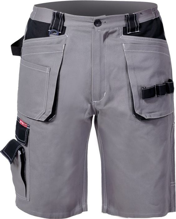 Pantaloni lucru scurti Lahti Pro, 100% bumbac, 10 buzunare, cusaturi triple, inel fixare cheie si ruleta, marime XL