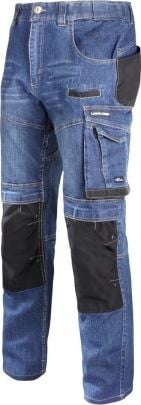 Pantaloni lucru tip blugi, slim-fit, elastici, 12 buzunare, cusaturi duble, marime 2XL