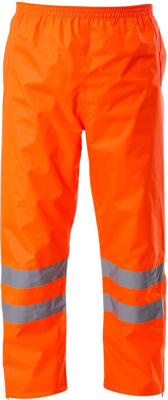 Pantaloni reflectorizanti impermeabili, utilizabili in ploaie, 2 buzunare, marime 2XL, Portocaliu