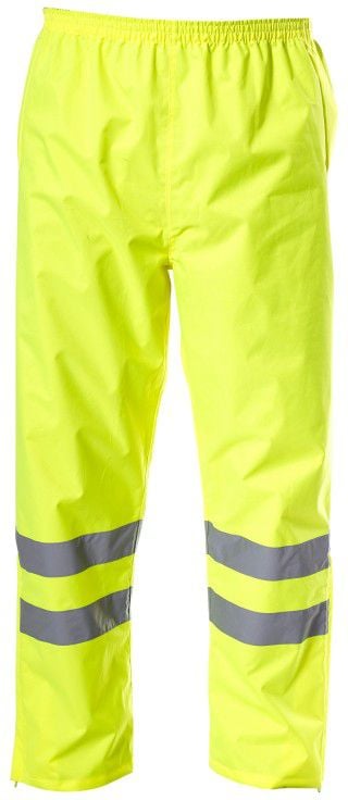 Pantaloni reflectorizanti impermeabili, utilizabili in ploaie, 2 buzunare, marime 2XL, Verde