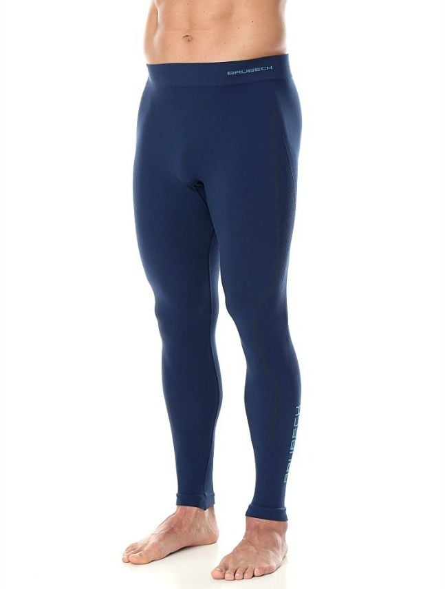 Pantaloni Termoactivi Brubeck pentru bărbați Thermo Navy Blue XL (LE11840)