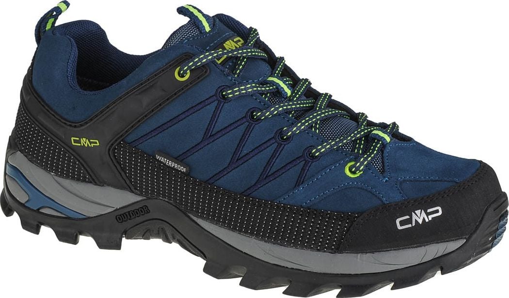 Pantofi de trekking CMP Rigel Low pentru bărbați Wp Blue Ink/Yellow Fluo s. 40 (3Q13247-08MF)