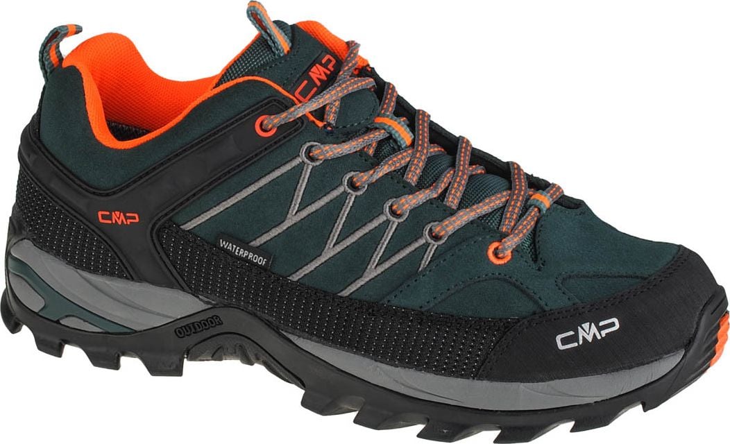 Pantofi de trekking CMP Rigel Low pentru bărbați Wp Petrolio/Orange Fluo s. 41 (3Q13247-08FF)