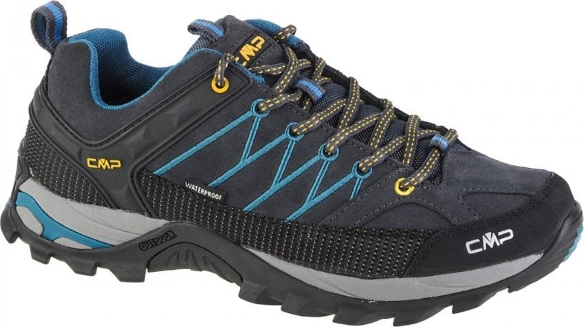 Pantofi de trekking CMP Rigel Low Wp Antracite/Deep Lake pentru bărbați, 40 (3Q13247-65UM)