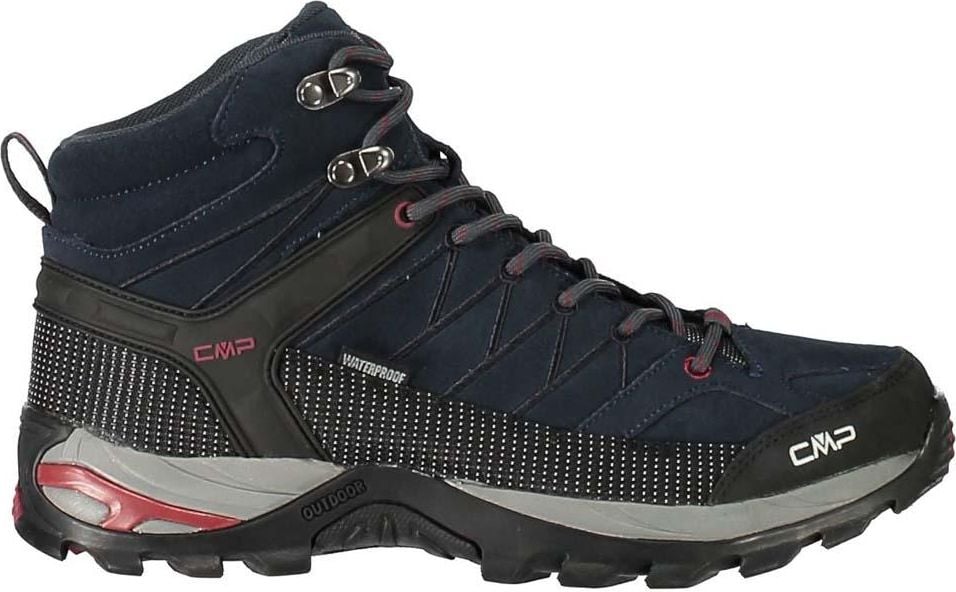 Pantofi de trekking CMP Rigel Mid Wp Asphalt/Syrah pentru bărbați, 45 (3Q12947-62BN)