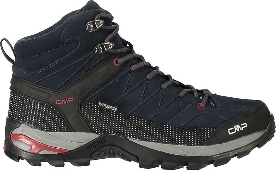 Pantofi de trekking CMP Rigel Mid Wp Asphalt/Syrah s. 41 pentru bărbați (3Q12947-62BN)