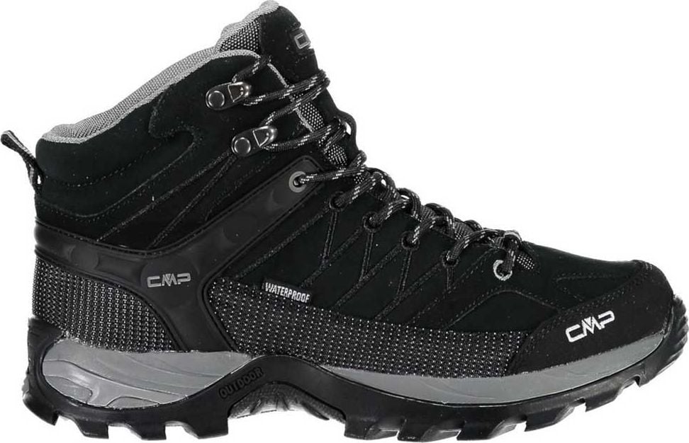 Pantofi de trekking CMP Rigel Mid Wp Nero/Gri pentru bărbați 44 (3Q12947-73UC)