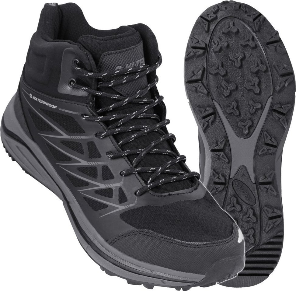 Pantofi de trekking pentru bărbați Hi-Tec HEWILA MID WP BLACK 41