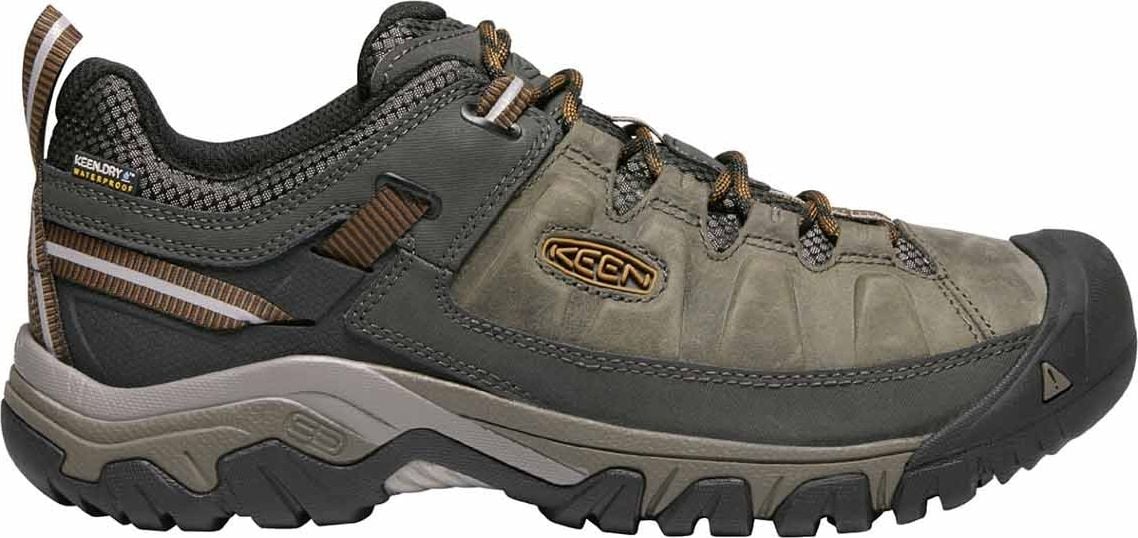 Pantofi de trekking pentru bărbați Keen Targhee III WP Black Olive/Golden Brown mărimea 46 (KE-1017784)