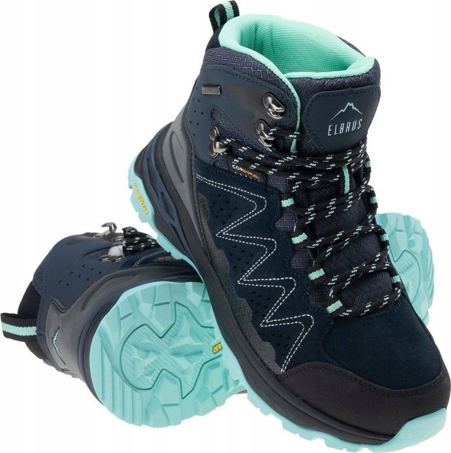 Pantofi de trekking pentru femei Elbrus OBUWIE OUTDOOR ERAVICA MID WP GC WO'S BLUE NIGHTS/ARUBA BLUE/BLACK 37