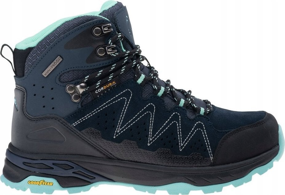 Pantofi de trekking pentru femei Elbrus OBUWIE OUTDOOR ERAVICA MID WP GC WO'S BLUE NIGHTS/ARUBA BLUE/BLACK 39