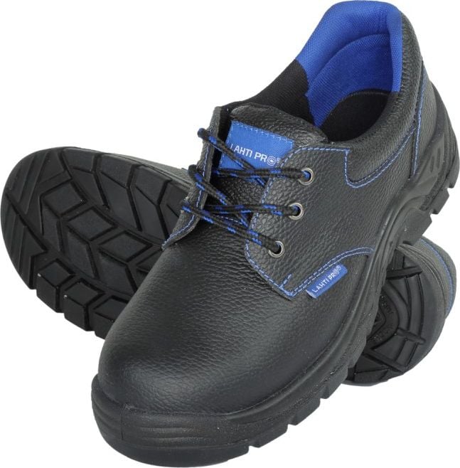 Pantofi din piele Lahti Pro L3041940, negru/albastru, marimea 40