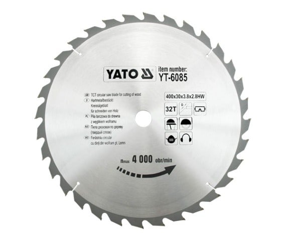 Panza fierastrau circular pt lemn 400X32X30MM Yato YT-6085
