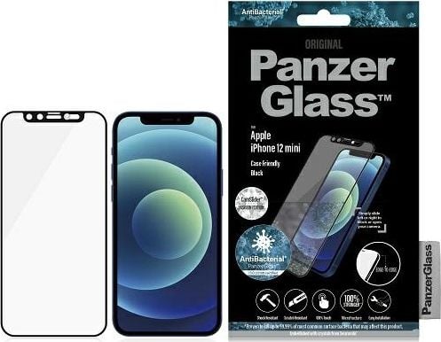 PanzerGlass E2E Microfracture do iPhone 12 Mini 5,4` CamSlider Swarovsky Case Friendly AntiBacterial