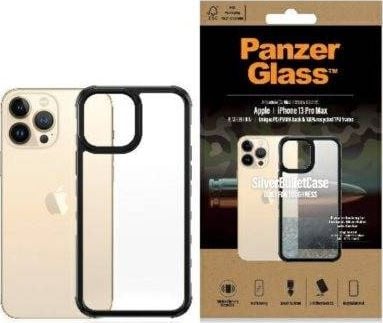 PanzerGlass PanzerGlass ClearCase iPhone 13 Pro Max 6.7` black Antibacterial Military grade SilverBullet 0320