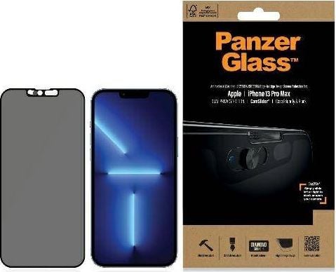 PanzerGlass PanzerGlass E2E Microfracture iPhone 13 Pro Max 6,7` Case Friendly CamSlider Privacy Antibacterial czarny/black P2749