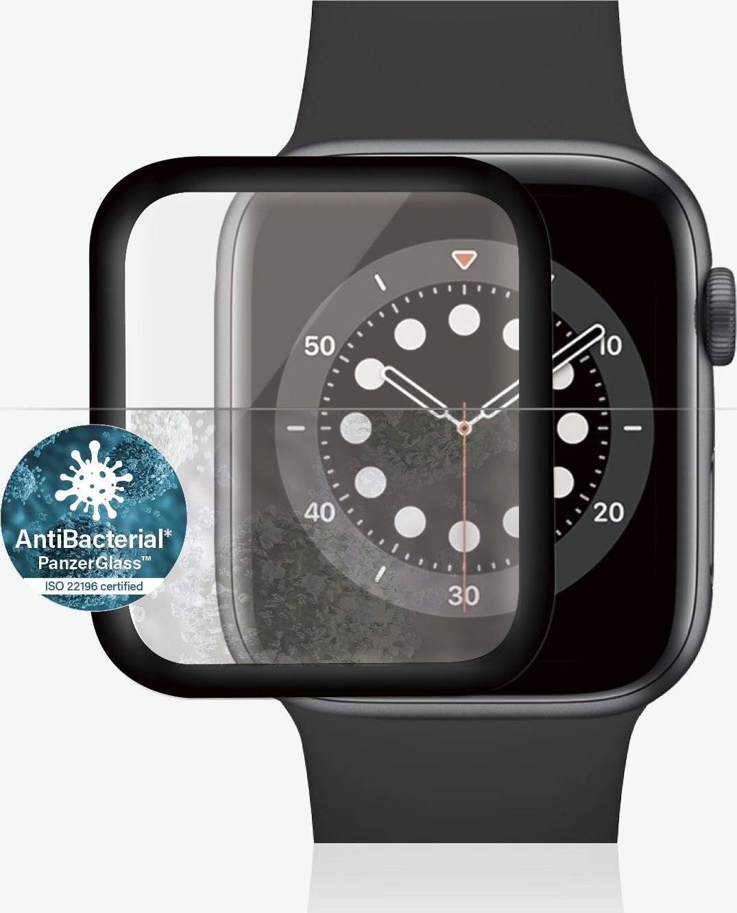 Sticlă antibacteriană PanzerGlass pentru Apple Watch Series 4/5/6/SE 44mm (2017)