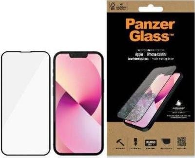 PanzerGlass E2E Microfracture Glass iPhone 13 Mini negru/negru
